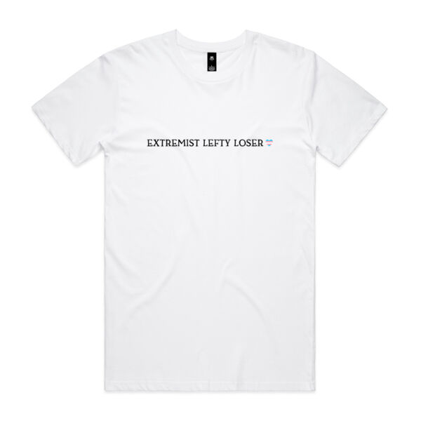 extremist lefty loser (+ trans flag heart) - black text Thumbnail
